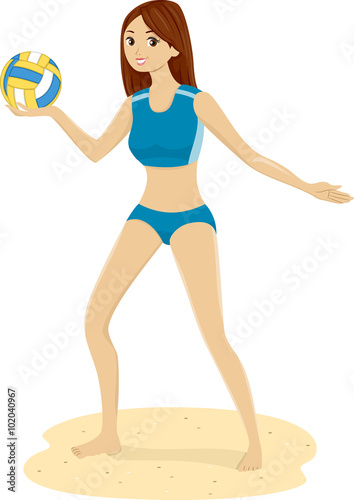 Girl Teen Beach Volleybal