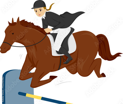 Girl Teen Equestrian Horse