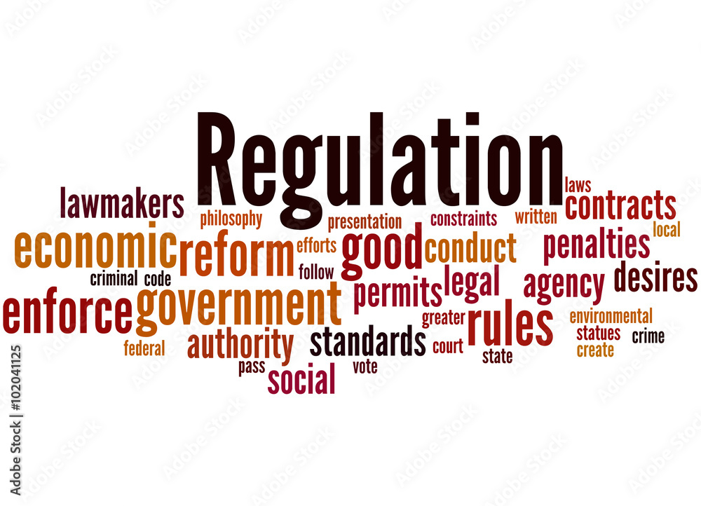 Fototapeta premium Regulation, word cloud concept