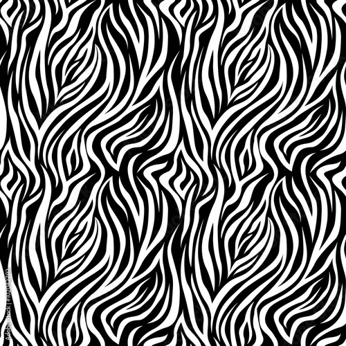 Zebra Stripes Seamless Pattern