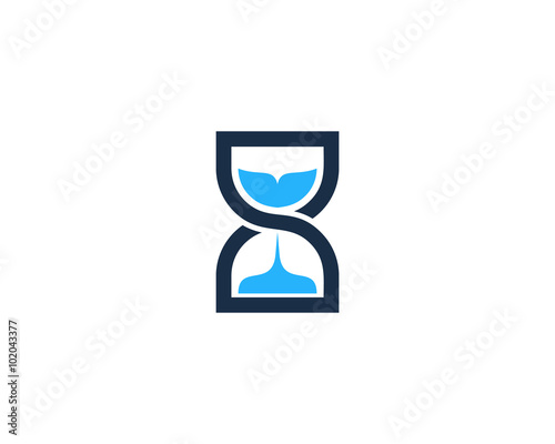 Infinity Time Hour Glass Logo Design Template
