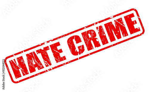 HATE CRIME red stamp text