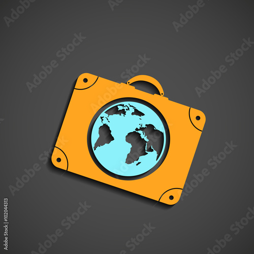 Icon suitcase for travel
