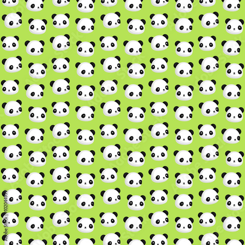 Fototapeta Naklejka Na Ścianę i Meble -  Panda Head Pattern Background