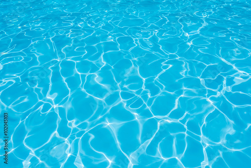 Ripple Water in swimming pool with sun refleaction