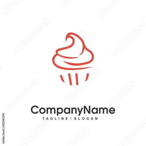 cupcake logo icon Vector