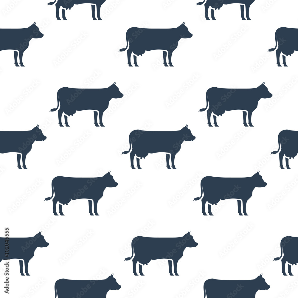 Cows seamless pattern.Vector illustration