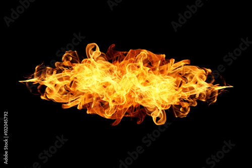 Fire flames collection isolated on black background © modify260