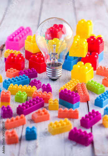 light bulb with colorful block toy.jpg