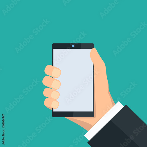 hand holding a smartphone