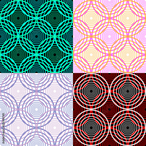 set of seamless circular patterns. Vector