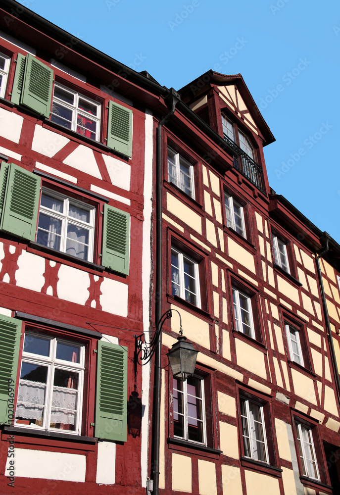 Obraz premium traditional half-timbered house in Meersburg, Germany