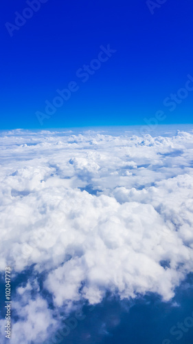Cloud and clear blue sky
