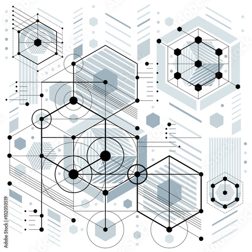 Future technology vector drawing, industrial wallpaper. Graphic