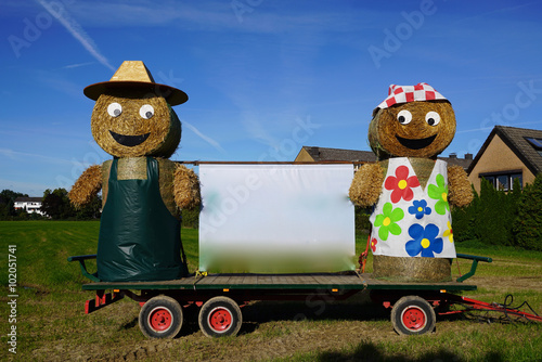Принти на полотні countryman and countrywoman with space for your text