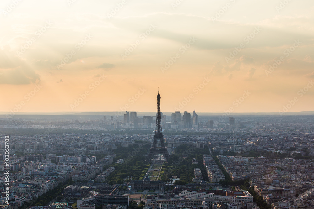Sunset Eiffle Tower. Paris. France