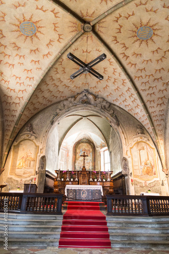 Interior of Church of Santa Maria degli Angioli. Lugano. Switzer photo