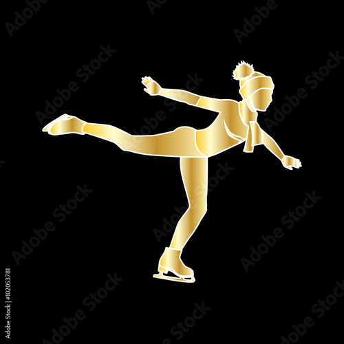 People Skating Flat Style Design