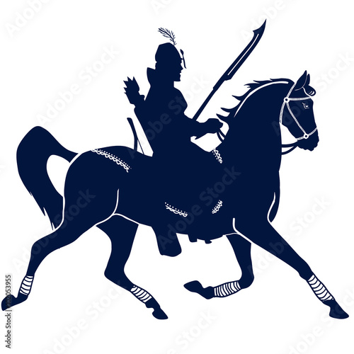 Fototapeta Naklejka Na Ścianę i Meble -  knight on horseback
