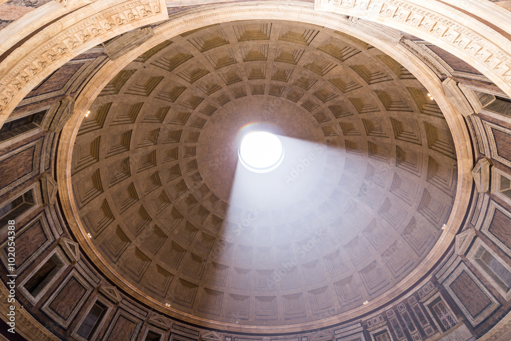 ROME, ITALY - JUNE 08: Pantheon in Rome, Italy at June 08, 2014.