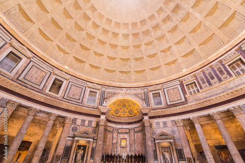 ROME, ITALY - JUNE 08: Pantheon in Rome, Italy at June 08, 2014.