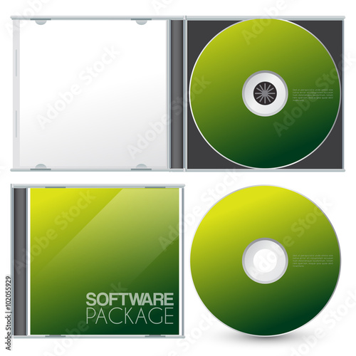 Cd With Cover Template : Vector Illustration