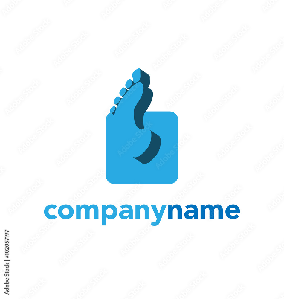 Fototapeta premium Foot, Footprint logo, symbol, icon, graphic, vector