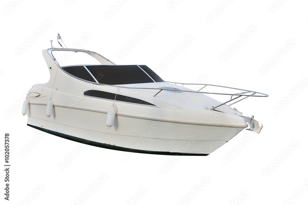 motor boat isolated on a white background motor boat isolated on a white background