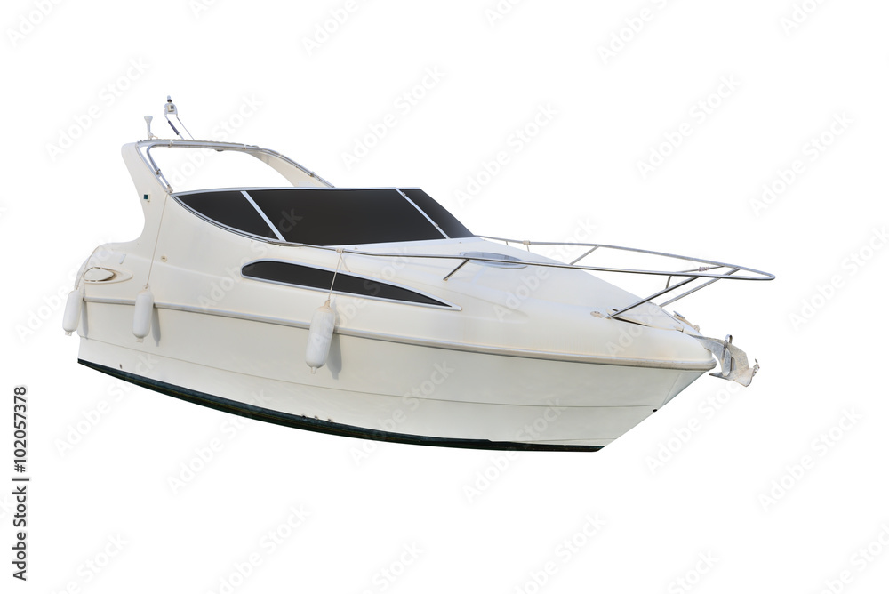 motor boat isolated on a white background