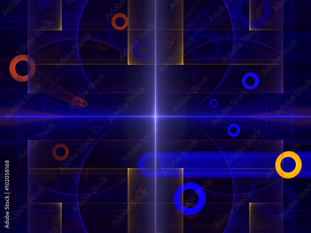 Obraz premium Abstract digitally generated image with geometric shapes