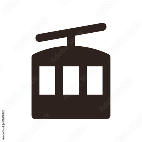 Ropeway icon. Lift symbol