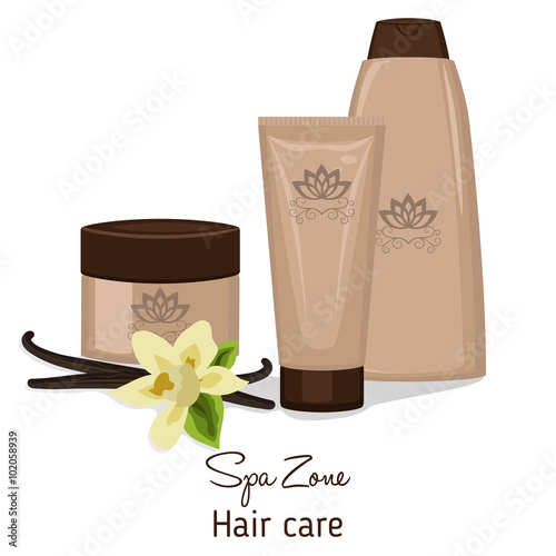 Spa theme object on white background.