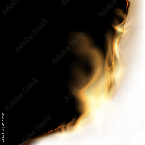 Burning white sheet