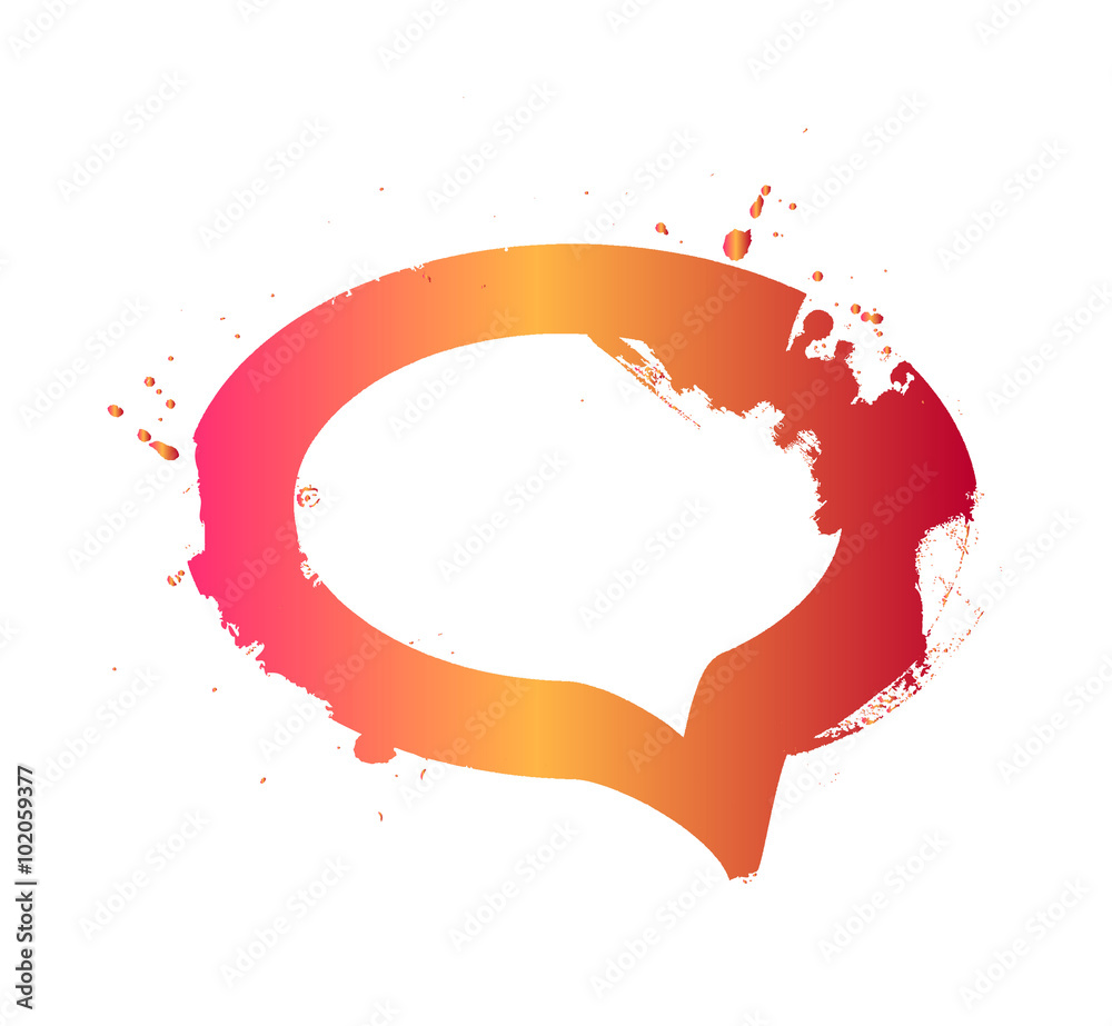 Grunge messenger window icon Grunge messenger window icon