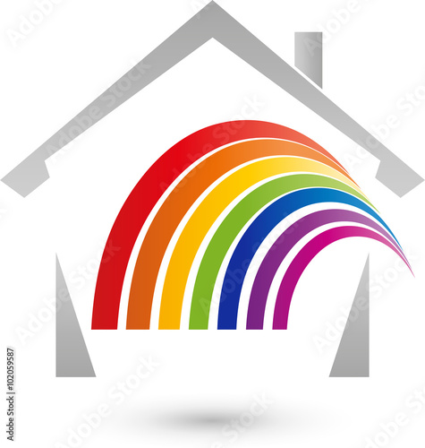 Haus Farbig, Maler, Logo