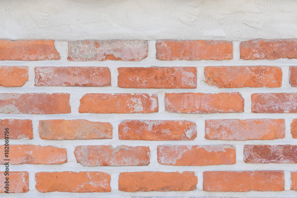 Obraz premium Red pattern brick wall texture and background.