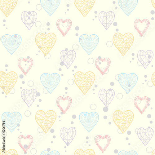 Seamless pattern with abstract hearts for web page site.Happy Valentines Day.Holiday background or site wab page woman blog