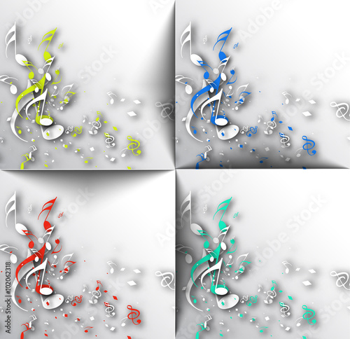 Abstract musical notes background