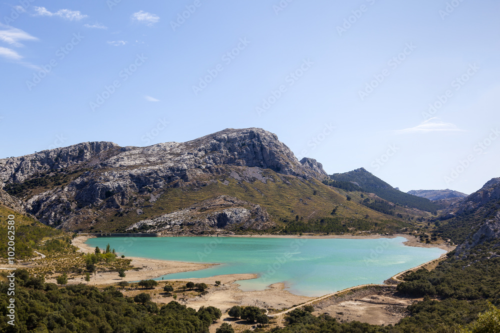 Cuber lake in Tramuntana, Mallorca island, Spain