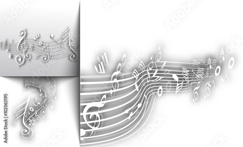 Abstract musical notes background
