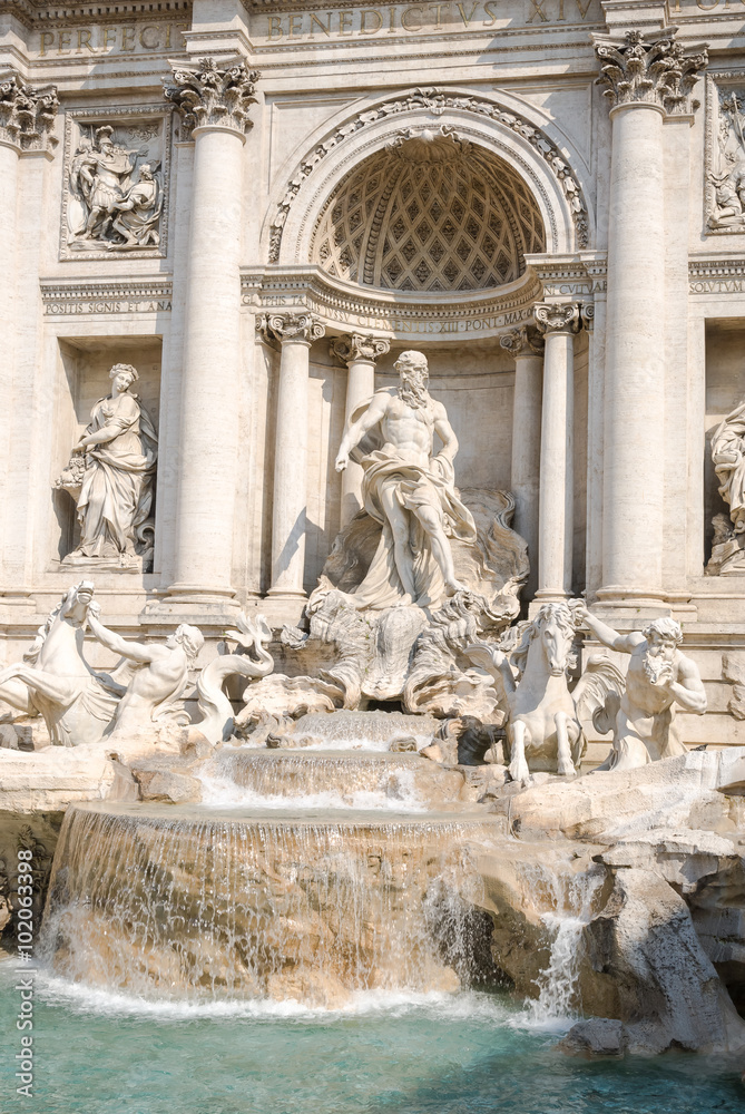 Rome monument - Trevi Fountain (Fontana di Trevi).