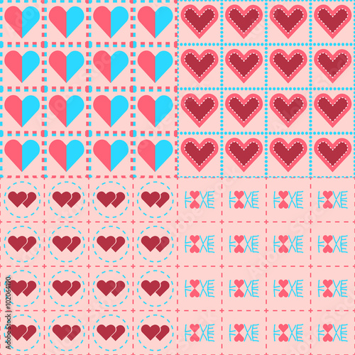 heart seamless patterns