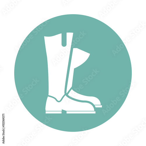 Horse jockey boots icon