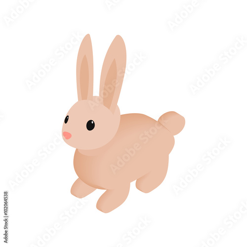 Easter bunny isometric 3d icon