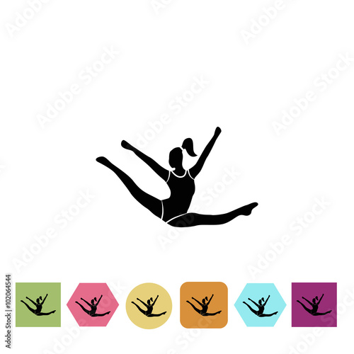 Circus gymnast icon