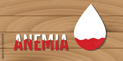 anemia concept with low blood illustration vector