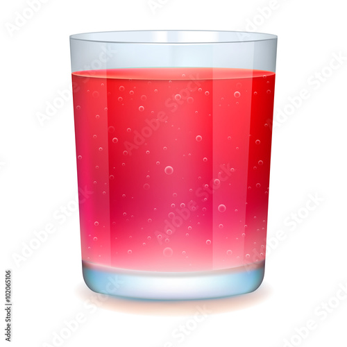 Red realistic cocktail  