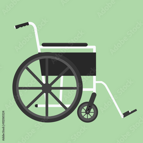 wheelchair isolated vector with silhouette vector illustration