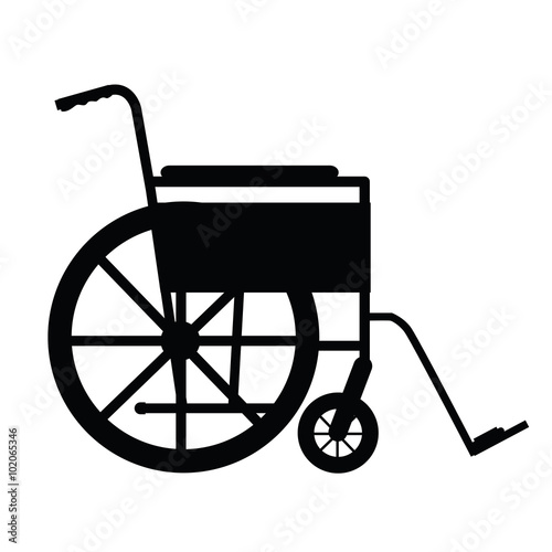 wheelchair isolated vector with green background vector