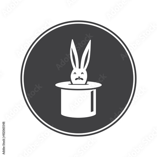 Focus with rabbit and hat icon